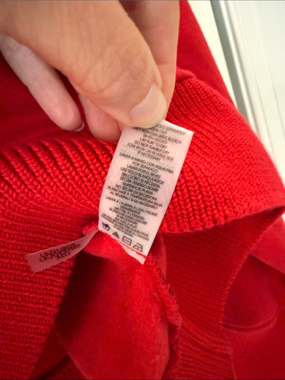Karl Lagerfeld Red Crewneck Sweatshirt with Crest and Shoulder Buttons - Picture 8 of 11